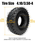 Set Of Two 4.10/3.50-4 Tire And Inner Tube With Bent Valve Stem For Lawn Mower Hand Truck Wheelbarrow Go Kart Trailer Snowblower