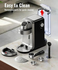 Level Up Your Daily Grind With This Solid 20 Bar Semi Auto Espresso Machine showing detachable parts for easy cleaning.