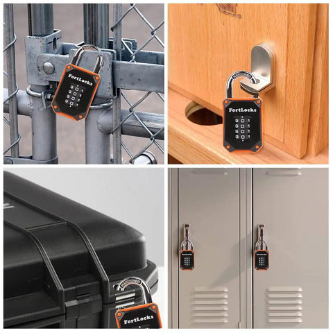 Beefy Heavy Duty Gym Locker Padlock With 4 Digit Combination Hardened Stainless Steel Body Weatherproof Outdoor Security