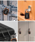 Orange 2 Pack 4-Digit Combination Pad Locks Heavy Duty Waterproof Resettable Security Latches on various lockers and gates