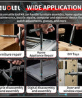 Huge Hit 33 in 1 Magnetic Screwdriver Set With Multi Bit Ratcheting Tool, Ergonomic T Handle Driver Featuring Long And Short Bits For PH Torx Hex PZ And More Ultimate Handyman Kit. With ratcheting T-handle for furniture, appliance, bike, and device repair.