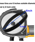 Replacement 6 Inch Bandsaw Tires 1/2 Inch Wide For Dewalt DWM120 DCS374 DW328K And Porter Cable showing 6" and 0.5" dimensions