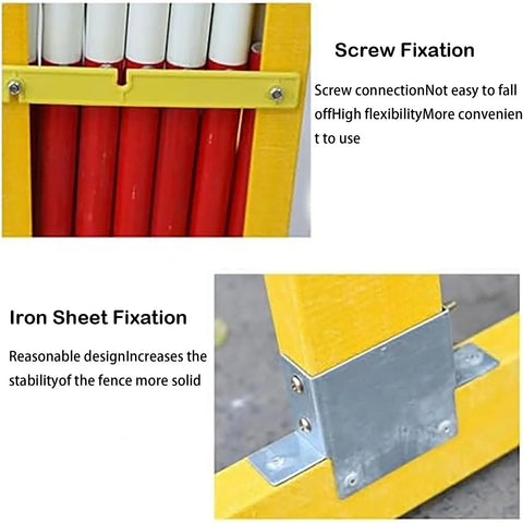 Real Tough Expandable Barricade Fence With Caster Wheels, Retractable Safety Barrier For Job Sites And Traffic Control, Heavy Duty Movable Crowd Control Gate That Slides Like A Boss