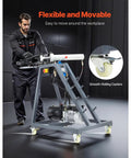 Commercial Grade Portable Electric Pipe Bender Powered By A Snappy 750W Motor And Three Heavy Duty Dies for bending with smooth-rolling casters.