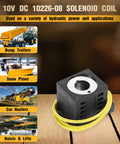10V DC 25W Solenoid Coil With Single Lead Wire For Dump Trailers and Hydraulic Power Units, heavy duty replacement part