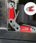 Heavy Duty Magnetic Welding Jig Featuring Rock Solid Grip And Dead Nuts Accurate 20 To 200 Degree Angle Adjustments For Top Tier Metal Fabrication Work in use with steel.