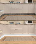 Before and after kitchen renovation with 5 Inch Peel And Stick Vinyl Baseboard Trim 20 Feet Flexible Cove Baseboard Molding.