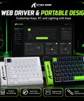 Dope One Handed Gaming Keyboard With Hall Effect Magnetic Switches, 36 Key Rapid Trigger Design, Snappy 8000Hz Polling Rate, Custom Rgb Effects, Wired Esports Controller Built For Slick Fps Shootouts And Rig Upgrades on a laptop with customization software.