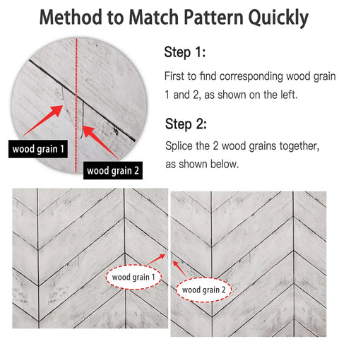 Peel And Stick Wood Wallpaper With Herringbone Pattern DIY Friendly Self Adhesive Removable Grey And White Vintage Wall Covering method
