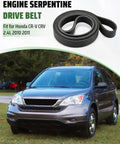 Premium Serpentine Engine Drive Belt Fits Honda CR-V 2010 and 2011 with 2.4L V6 Engine displayed on a vehicle.