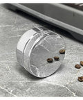Straight Up Game Changer 58mm Stainless Steel Espresso Coffee Distributor And Adjustable Palm Tamper on marble surface.