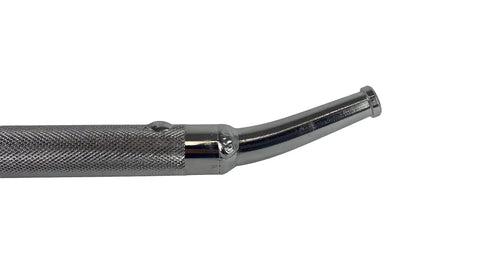 40 Inch Combination Chrome Winch Bar For Winches And Load Binders With Non Slip Handle Heavy Duty Leverage Tool For Contractors And Towing Chrome Finish Improved Grip And Safety, close-up handle