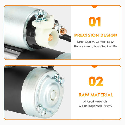 Close-up of 12V Starter Motor For Mazda 3 I Model 2004 2005 2006 2007 2008 2009 2.0L L4 CW Rotation 11 Teeth Replacement Part SMT0253