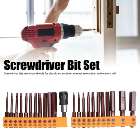 Pro FLEXMAN 23 Piece Screwdriver Bit Set With S2 Hex Heads And Dual Headgears For Electric Drills Plus Metric Torx Square Slotted Bits Made Super Tough With Anti Rust Coating For Any Manual Tool Or Power Drill Setup Need This Bad Boy To Fix Stuff Fast., 23-piece S2 steel screwdriver bit set with electric drill and assorted bits