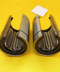 Open Linear Motion Bushing Bearing 12x21x30mm Two-Pack LM12UU-OP on yellow background