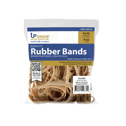 Pack of Size 64 Rubber Bands 3 1/2 Inch By 1/4 Inch Pack Of 80 Natural Latex For Office Bundling And Organization Essentials