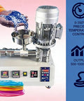 Kickstart Your Maker Rig With Slick 1000W Filament Extruder, compact machine with blue pellets, and multicolored filament ready for 3D printing.