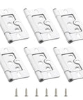 Image of 3 Inch Non Mortise Iron Door Hinges Heavy Duty Interior Hinges 6 Pack with mounting screws included, shown in white finish.