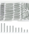 White Wall Plate Screws Pack With One Hundred Pieces In Four Length Sizes Three Eighths Inch One Half Inch Three Quarters Inch And One Inch Six Thirty Two Thread
