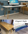 16 Inch Hairpin Table Legs Metal One Half Inch Diameter Three Rod Design Gold Finish Easy Install Heavy Duty Mid Century Vibe