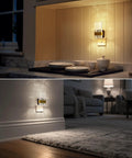 Plug In Night Lights 4 Pack With Dusk To Dawn Sensor Kid Friendly 8 Color RGB LED Color Changing Night Light illuminating kitchen and living room
