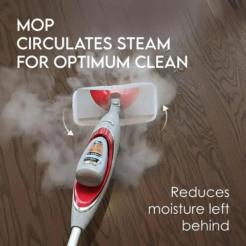 Microfiber 4 Pack Mop Pads For Shark Steam Mops SK And S Series Replacement Pads shown cleaning wood floor