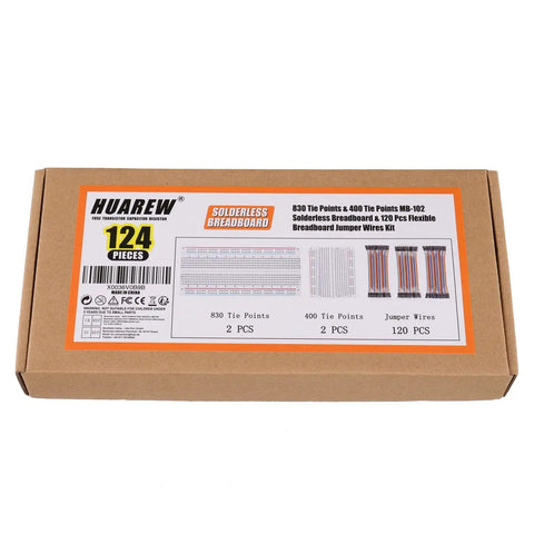DIY Electronics Breadboard And Jumper Wires Kit For Prototyping, 830 Tie-Point Board And 400 Tie-Point Board box packaging