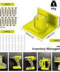 10 Pack Tool Holder Dock Mount For 18V Drills And Batteries, Wall Mounted Organizer Rack With Screws, Garage Workshop Display