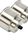 Two Pack Boat Cup Holder Inserts Built From Marine Grade Stainless Steel With Drain Fits Standard Three Five Eighth Inch Hole Saw