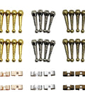 Bolo Tie Making Kit With 24 Cord End Findings And 12 Slide Clasps In Gold Silver Bronze Three Color Set DIY End Caps