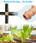 Four Way Cross Tee Fittings For One Half Inch Drip Irrigation Tubing Pack Of Twelve Barbed Cross Connectors For Lawn Garden Patio Irrigation