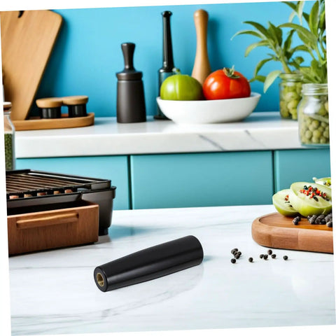 Top Rated 3pc Black Bakelite Revolving Machine Handwheel Handle M12x100 For Smooth Rotisserie Grill Spits Heat Proof Crank Grips That Are Sick Cool black handle on kitchen counter