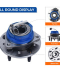 Front Wheel Hub And Bearing Assembly For 2004 2005 Chevy Classic, 1997 2003 Malibu, 1999 2004 Oldsmobile Alero, with ABS in all round display