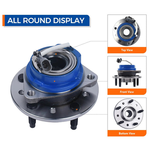 Front Wheel Hub And Bearing Assembly For 2004 2005 Chevy Classic, 1997 2003 Malibu, 1999 2004 Oldsmobile Alero, with ABS in all round display