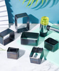 Leather Die Cutter Set For DIY Leather Craft, High Carbon Stainless Steel Punch Tools, 8 Size Rectangle Pattern Molds on display
