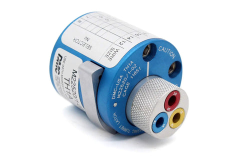 Pro Grade Turret Head Positioner TH1A For M22520 1 02 Crimp Tool with color-coded contact ports visible