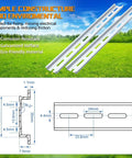 Diagram and photo of Six Piece Aluminum DIN Rails Set For Pro Grade Hardware Mounting, 4 Inch Long, 35mm Wide, 7.5mm High.