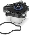 Engine Auxiliary Water Pump For Toyota Corolla And Prius Hybrid 1.8L Inline Four Engines with rubber gasket, top view angle.