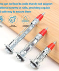 75 Piece Drywall Anchor Screws Kit for Plasterboard and Hollow Walls With Heavy Duty Galvanized Carbon Steel Fasteners And Expanding Anchor Design For Rust Resistant Strong Mounts And Easy DIY Install, three anchors on wood