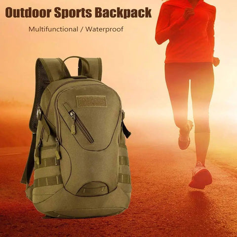 Lightweight Hiking Daypack With Tear Resistant Waterproof Nylon, adjustable chest strap, side pockets, durable bottom panel.