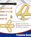 Harmonic Balancer Steering Wheel Puller Kit 13 Piece Set For Auto Maintenance with bolts, yoke, carbon steel materials