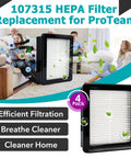 HEPA Filter Replacement 4 Pack For Coach Pro 10 SC Pro 6 GoFree Flex Pro And ProVac FS 6 Vacuum Cleaners 107315 packaging