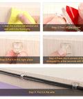 Clear Cable Clips 100 Pack Small 0.55 X 0.56 X 0.32 Inch Durable Adhesive Wire Organizer installation steps on desk surface
