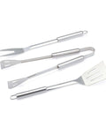 4 Piece Stainless Steel BBQ Grilling Tool Set With Carry Bag Rust-Resistant And Dishwasher Safe Includes Spatula Grill Fork Tongs