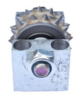 Front view of Pro Grade 30 Tip Bush Hammer Replacement Roller Set for 5 Inch Bush Hammer Plate, textured spikes detail.