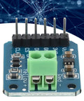Front view of K Type Thermocouple Module with SPI Output and MAX31855 Sensor, green connectors, for industrial data collection