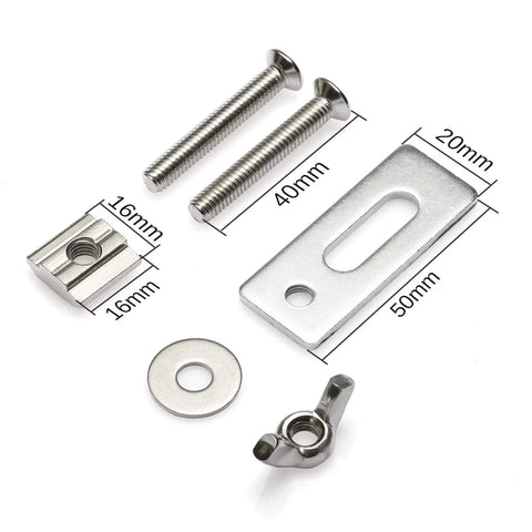 4 Piece T Track Mini Hold Down Clamp Kit for 3018 Pro MX3 and ProVer CNC Router Machines with zinc-aluminum alloy construction