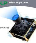 Ultra HD 20MP USB3 Camera Module for Computers and Raspberry Pi 4K 30FPS Webcam Board, 95 Degree Wide Angle Lens USB3 USB2 Compatible