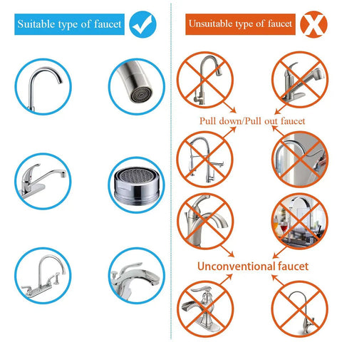 Stainless Steel Faucet Water Filter That Reduces Chlorine For Real Clean Taste, Boosts Flow With Ultra Adsorptive Material, Easy Install Fits Standard Faucets, Not For TDS Reduction, High Capacity Filtration