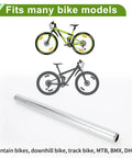 Universal 25.4x300mm Silver Tone Bike Seat Post Built To Last Steel Saddle Post Fits Many Bike Models